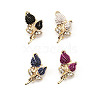 12Pcs 4 Colors Rose Shape Enamel Pins JEWB-A033-07G-2