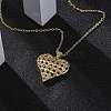 Brass Micro Pave Clear Cubic Zirconia Heart Pendant Necklaces for Women NJEW-S438-07A-G-3