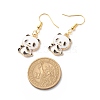 Alloy Enamel Panda Dangle Earrings EJEW-JE04997-4