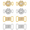 8Pcs 4 Styles Brass Crystal Rhinestone Connector Charms KK-HY0003-35-1