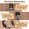 HOBBIESAY 2Pcs 2 Colors Braided Polyester EDC Knife Parachute Lanyard Alloy Skull Bead Pendant Decoration for Men HJEW-HY0001-07-4