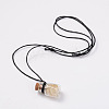 Beautiful Design Adjustable Glass Wishing Bottle Pendant Necklaces NJEW-JN01344-2