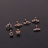 316L Surgical Stainless Steel Micro Pave Clear Cubic Zirconia Cartilage Earrings WG14BE9-15-2