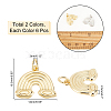 SUPERFINDINGS 12Pcs 2 Colors Rack Plating Brass Pendants FIND-FH0004-03-2