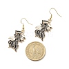 Alloy Enamel Plague Doctor/Crow with Sickle Dangle Earrings EJEW-JE04875-05-4