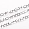 304 Stainless Steel Curb Chains CHS-K004-11P-0.8mm-1