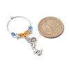 Sports Theme Tibetan Style Alloy Wine Glass Charms AJEW-JO00248-5