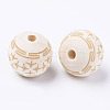 Unfinished Natural Wood European Beads WOOD-S057-007B-2