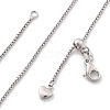 1mm Rack Plating Brass Box Chain Adjustable Slider Necklaces for Women Men MAK-L044-08P-4