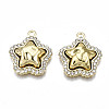 Rack Plating Alloy Crystal Rhinestone Pendants PALLOY-S132-218A-RS-1