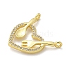 Brass Micro Pave Cubic Zirconia Pendants KK-S511-08G-2