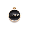 Alloy Enamel Pendants X-ENAM-S124-01B-08K-3