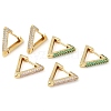 Rack Plating Triangle Brass Micro Pave Cubic Zirconia Hoop Earrings EJEW-Z059-14G-1