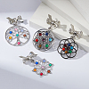 4Pcs 4 Styles Bowknot Brass Brooches JEWB-FH00036-4