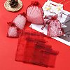 30Pcs 4 Styles Rectangle Organza Bags Jewellery Storage Pouches Wedding Favour Party Mesh Drawstring Gift OP-FS0001-01A-10