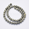 Natural Map Stone/Picasso Stone/Picasso Jasper Beads Strands G-G697-F03-8mm-2