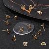 Beebeecraft 20Pcs Brass Stud Earrings KK-BBC0004-63-5