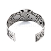 Constellation Alloy Open Cuff Bangles for Women Men LS-BJEW-C064-01AS-01-3
