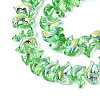 Baking Paint Electroplate Transparent Glass Beads Strands EGLA-N017-06-B05-3