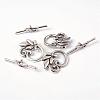 Leaf Tibetan Style Alloy Toggle Clasps LF0676Y-4