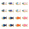 16Pcs 8 Colors Rack Plating Alloy Enamel Beads FIND-TA0002-32-11