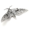 Moon Phase Moth Alloy Brooch Pin JEWB-Z031-06AS-3