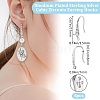 Anti-Tarnish 3 Pairs Rhodium Plated 925 Sterling Silver Earring Hooks STER-BBC0006-71-2