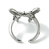 Butterfly Alloy Open Rings for Women RJEW-K275-45AS-3