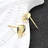Brass Stud Earrings EJEW-H157-01G-03-3