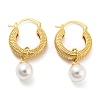 Plastic Imitation Pearl Hoop Earrings EJEW-G355-13G-1