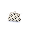 Polka Dot Printed Cloth Kiss Lock Wallets PW-WG6A5FA-02-1