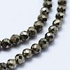 Natural Pyrite Beads Strands G-J369-19-4mm-3