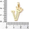 Rack Plating Brass Micro Pave Cubic Zirconia Pendants KK-D535-01V-RS-3