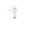 316L Surgical Stainless Steel Enamel Pink Cat Ear Shaped Cartilage Earrings for Women FS-WGA9D26-03-1