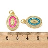 Brass Micro Pave Cubic Zirconia Pendants KK-K356-15G-3