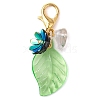 Leaf Acrylic & Flower Resin Pendant Decorations HJEW-JM02785-4