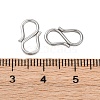 Non-Tarnish 304 Stainless Steel S-Hook Clasps STAS-R157-02P-3