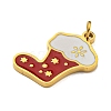 Christmas Theme Ion Plating(IP) 304 Stainless Steel Pendants STAS-O005-01J-G-2