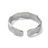 304 Stainless Steel Cuff Rings for Women RJEW-M019-15P-3