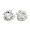 304 Stainless Steel Flower Stud Earrings for Women EJEW-U022-09P-1