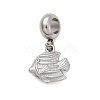 304 Stainless Steel Sea Animal European Dangle Charms STAS-D153-04B-P-1