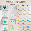 870Pcs 24 Colors Opaque & Transparent Acrylic Beads MACR-PA0001-40-2