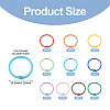 30Pcs 10 Colors Spray Painted Iron Hinged Binder Rings IFIN-TA0001-77-4