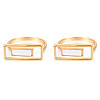 Natural Shell Rectangle Finger Ring RJEW-N039-01-2