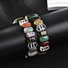 Natural Mixed Gemstone Beaded Stretch Bracelets for Women Men BJEW-M049-04C-3