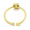 Rack Plating Brass Open Cuff Rings for Women RJEW-F162-02G-D-3