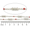 Brass Enamel Round Beaded Link Chain CHC-G022-07P-14-2