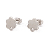 201 Stainless Steel Stud Earring Findings with Hole EJEW-A071-10A-2