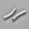 304 Stainless Steel Curved Tube Beads STAS-P128-02S-1