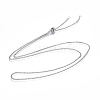 Adjustable 304 Stainless Steel Slider Necklaces NJEW-L156-003P-1